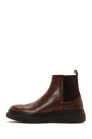 Men's Mink Thick Soled Leather Chelsea Boots | Derimod Men's Mink Thick Soled Leather Chelsea Boots | Derimod