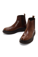 Men's Mink Thick Soled Leather Chelsea Boots | Derimod Men's Mink Thick Soled Leather Chelsea Boots | Derimod