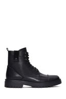 Men's Black Leather Zippered Casual Boots | Derimod Men's Black Leather Zippered Casual Boots | Derimod