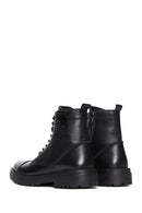 Men's Black Leather Zippered Casual Boots | Derimod Men's Black Leather Zippered Casual Boots | Derimod