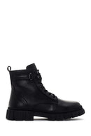 Men's Black Zippered Casual Leather Boots | Derimod Men's Black Zippered Casual Leather Boots | Derimod
