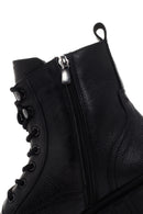 Men's Black Zippered Casual Leather Boots | Derimod Men's Black Zippered Casual Leather Boots | Derimod