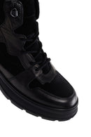Men's Black Suede Detailed Casual Leather Boots | Derimod Men's Black Suede Detailed Casual Leather Boots | Derimod