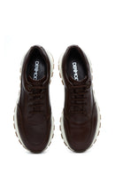 Erkek Kahverengi Deri Sneaker | Derimod Erkek Kahverengi Deri Sneaker | Derimod