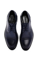 Men's Navy Blue Leather Casual Shoes | Derimod Men's Navy Blue Leather Casual Shoes | Derimod