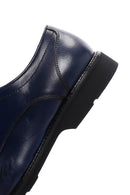 Men's Navy Blue Leather Casual Shoes | Derimod Men's Navy Blue Leather Casual Shoes | Derimod