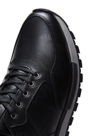 Men's Black Leather Sneaker | Derimod Men's Black Leather Sneaker | Derimod