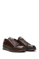 Erkek Kahverengi Deri Casual Sneaker | Derimod Erkek Kahverengi Deri Casual Sneaker | Derimod