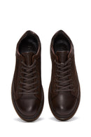 Erkek Kahverengi Deri Casual Sneaker | Derimod Erkek Kahverengi Deri Casual Sneaker | Derimod