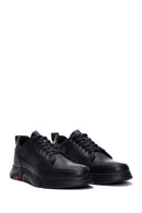 Men's Black Leather Casual Sneaker | Derimod Men's Black Leather Casual Sneaker | Derimod