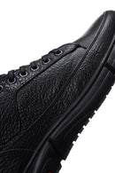 Men's Black Leather Casual Sneaker | Derimod Men's Black Leather Casual Sneaker | Derimod