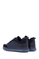 Men's Navy Blue Leather Sneaker | Derimod Men's Navy Blue Leather Sneaker | Derimod
