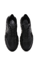 Erkek Siyah Deri Kalın Tabanlı Sneaker | Derimod Erkek Siyah Deri Kalın Tabanlı Sneaker | Derimod