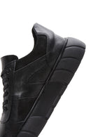Erkek Siyah Deri Kalın Tabanlı Sneaker | Derimod Erkek Siyah Deri Kalın Tabanlı Sneaker | Derimod