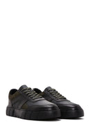 Men's Green Leather Thick Soled Sneaker | Derimod Men's Green Leather Thick Soled Sneaker | Derimod