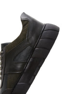 Men's Green Leather Thick Soled Sneaker | Derimod Men's Green Leather Thick Soled Sneaker | Derimod