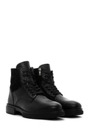 Men's Black Leather Zippered Casual Boots | Derimod Men's Black Leather Zippered Casual Boots | Derimod