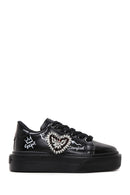 Women's Black Stone Sneaker | Derimod Women's Black Stone Sneaker | Derimod