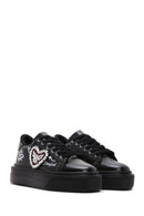 Women's Black Stone Sneaker | Derimod Women's Black Stone Sneaker | Derimod