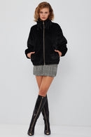 Innsbruck Women's Black Teddy Coat | Derimod Innsbruck Women's Black Teddy Coat | Derimod