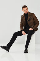 Carter Erkek Kahverengi Biker Deri Mont | Derimod Carter Erkek Kahverengi Biker Deri Mont | Derimod