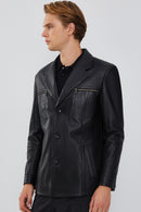 Bernard Men's Leather Jacket | Derimod Bernard Men's Leather Jacket | Derimod