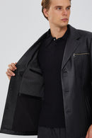 Bernard Men's Leather Jacket | Derimod Bernard Men's Leather Jacket | Derimod