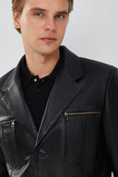 Bernard Men's Leather Jacket | Derimod Bernard Men's Leather Jacket | Derimod