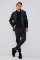 Bernard Men's Leather Jacket | Derimod Bernard Men's Leather Jacket | Derimod
