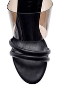 Women's Transparent Detailed Heeled Slippers | Derimod Women's Transparent Detailed Heeled Slippers | Derimod