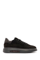 Men's Black Lace-Up Suede Leather Sneaker | Derimod Men's Black Lace-Up Suede Leather Sneaker | Derimod