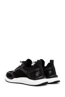 Erkek Siyah Bağcıklı Nubuk Deri Sneaker | Derimod Erkek Siyah Bağcıklı Nubuk Deri Sneaker | Derimod