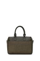 Woman Khaki Long Strap Printed Charm-Detail Shoulder Bag | Derimod Woman Khaki Long Strap Printed Charm-Detail Shoulder Bag | Derimod