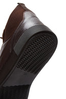 Men's Brown Leather High Top Sneaker | Derimod Men's Brown Leather High Top Sneaker | Derimod