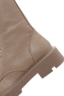 Women's Mink Casual Boots Leather Boots | Derimod Women's Mink Casual Boots Leather Boots | Derimod
