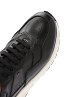 Erkek Siyah Kalın Tabanlı Bağcıklı Deri Sneaker | Derimod Erkek Siyah Kalın Tabanlı Bağcıklı Deri Sneaker | Derimod