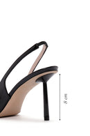 Women's Black Open-Back Heeled Patent Leather Shoes | Derimod Women's Black Open-Back Heeled Patent Leather Shoes | Derimod