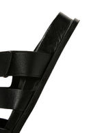 Women's Black Leather Slippers | Derimod Women's Black Leather Slippers | Derimod