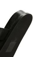 Women's Black Leather Slippers | Derimod Women's Black Leather Slippers | Derimod