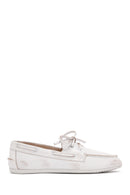 Women's White Leather Masculine Loafer | Derimod Women's White Leather Masculine Loafer | Derimod