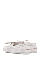Women's White Leather Masculine Loafer | Derimod Women's White Leather Masculine Loafer | Derimod