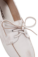 Women's White Leather Masculine Loafer | Derimod Women's White Leather Masculine Loafer | Derimod