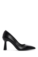Women's Black Heeled Leather Stiletto | Derimod Women's Black Heeled Leather Stiletto | Derimod