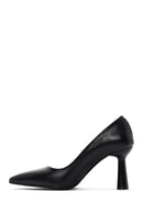 Women's Black Heeled Leather Stiletto | Derimod Women's Black Heeled Leather Stiletto | Derimod