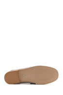 Kadın Bej Süet Deri Maskülen Loafer | Derimod Kadın Bej Süet Deri Maskülen Loafer | Derimod