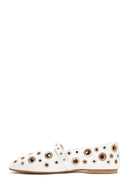 Women's White Leather Ballerinas | Derimod Women's White Leather Ballerinas | Derimod