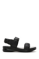 Women's Black Leather Comfort Sandals | Derimod Women's Black Leather Comfort Sandals | Derimod