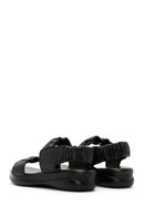 Women's Black Leather Comfort Sandals | Derimod Women's Black Leather Comfort Sandals | Derimod