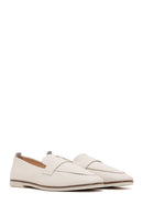 Kadın Bej Deri Maskülen Loafer | Derimod Kadın Bej Deri Maskülen Loafer | Derimod