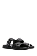 Women's Black Buckle Leather Slippers | Derimod Women's Black Buckle Leather Slippers | Derimod